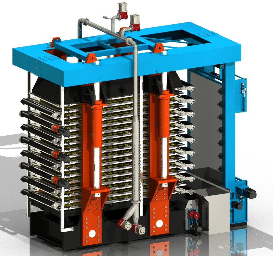Filter Press Vakum Vertikal Otomatis Menara untuk Industri Kimia